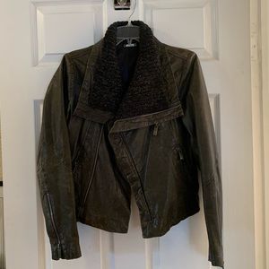 Line Leather Jacket